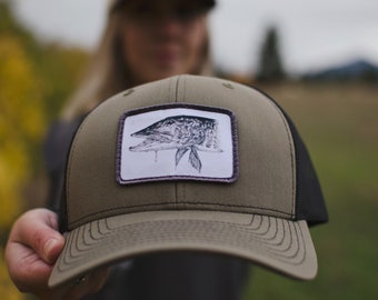 Northern Pike Patch Hat - loden/black