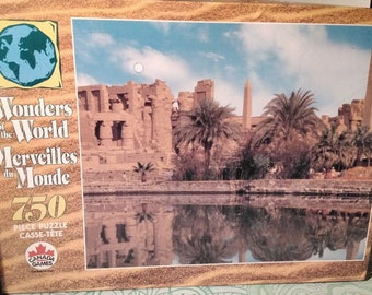 Photographic Jigsaw Puzzle "Wonders of the World": Temples of Karnak Egypt - 750 Pieces - New in Box from Canada Games