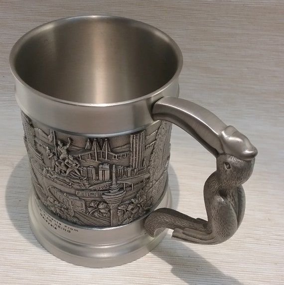 Royal Selangor Pewter Tankard With Hornbill Handle Malaysian Etsy Canada