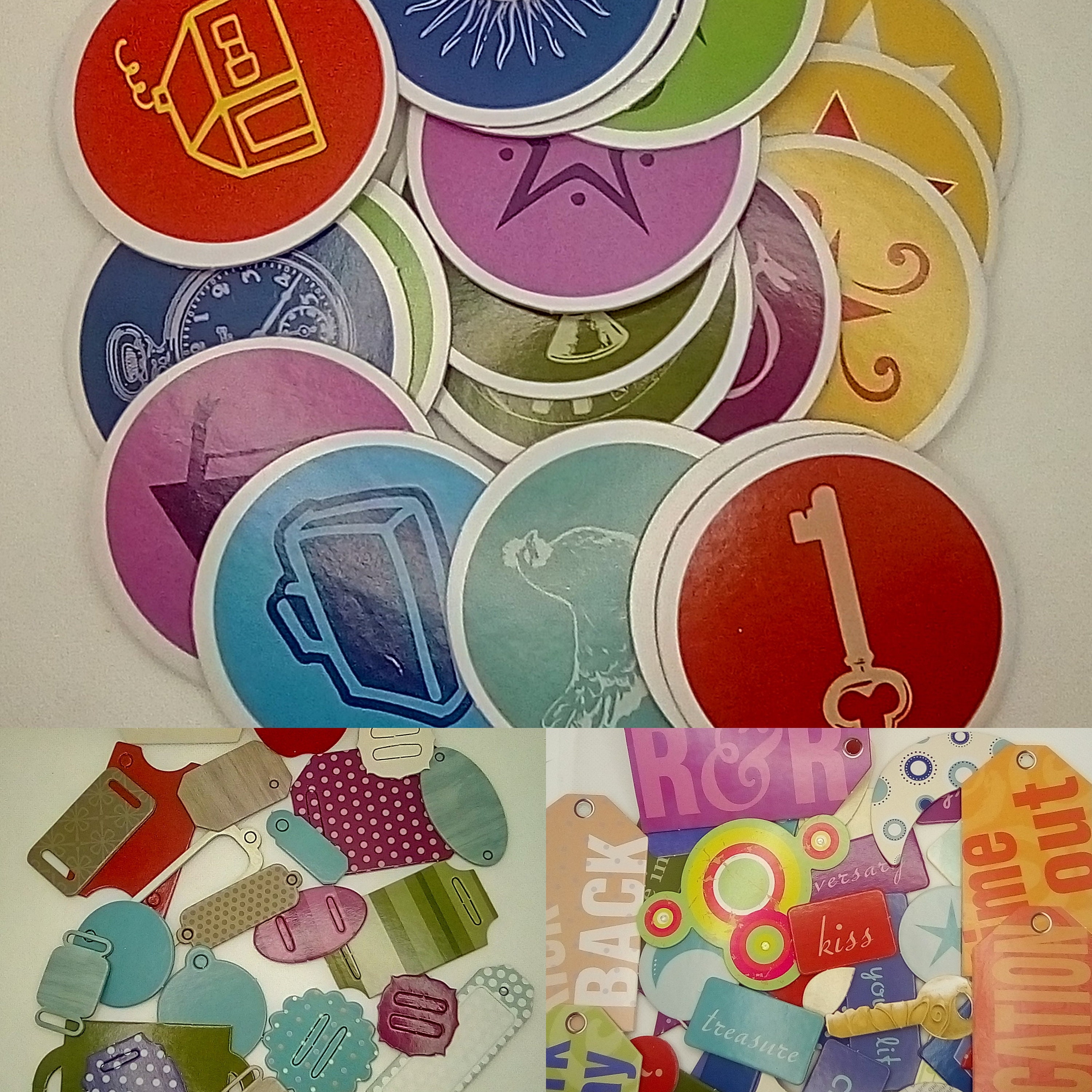 Chipboard Shapes & Tags for Crafts Pack of 97 Destash Unused Etsy