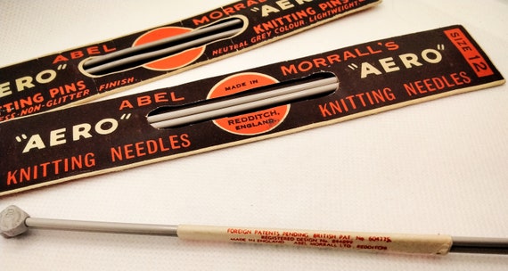 Vintage Aero Knitting Needles Mixed Lot Size 13 Straight Plus Double  Pointed Abel Morrall's Size 12 and 13 Partial Packs 