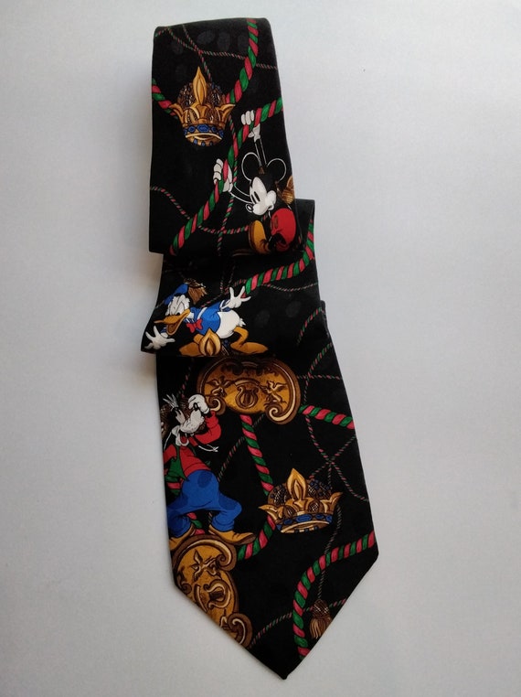 Disney Characters Necktie Featuring Goofy, Donald… - image 2