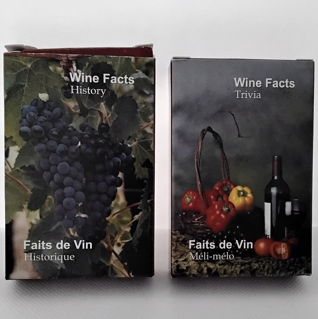 Wine Facts Playing Cards From Finder Forum Inc. Set of 2 Decks wine