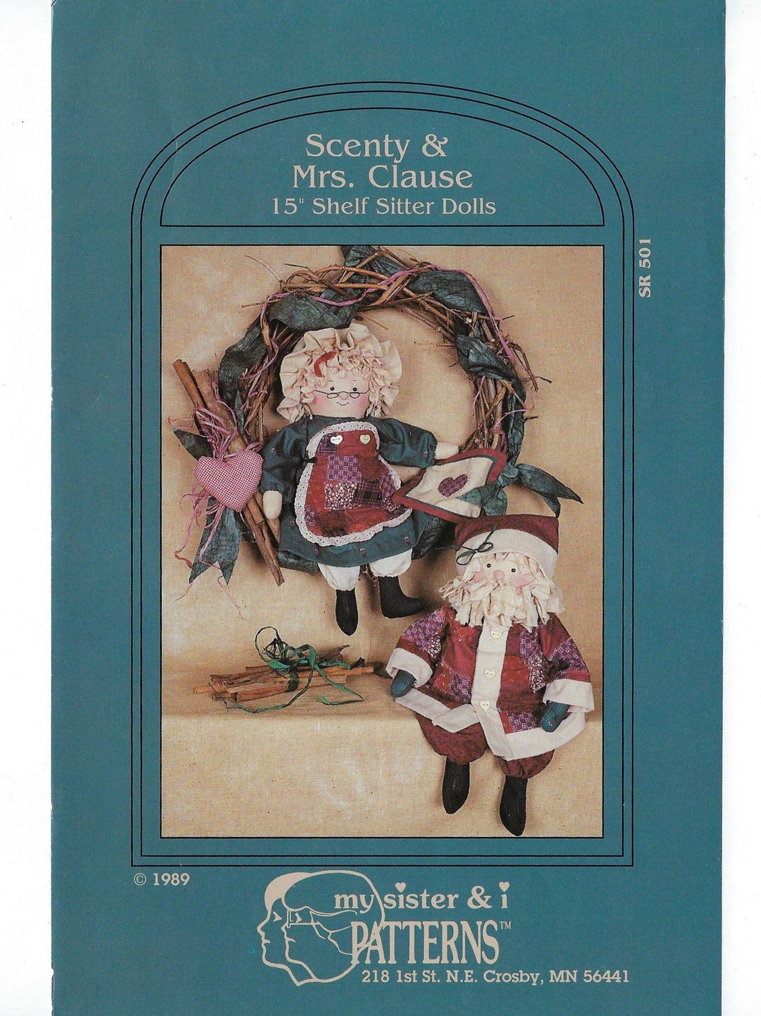 Scenty & Mrs. Claus Scented Shelf Sitter Dolls DIY Pattern From My Sister and I Patterns 1989