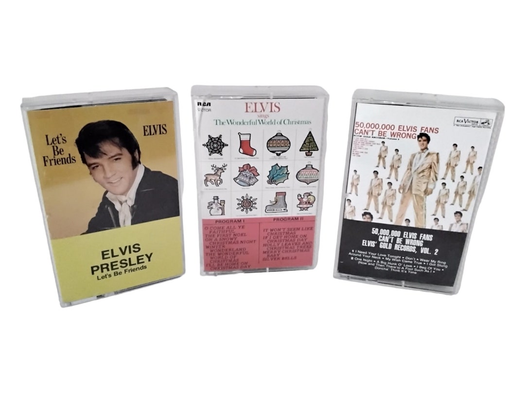 Elvis Music Cassette Tapes Set of 3 Let's Be Friends, Wonderful World