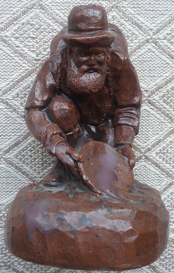 Gold Miner Candle Vintage Mining Unique Rustic Panning For Etsy