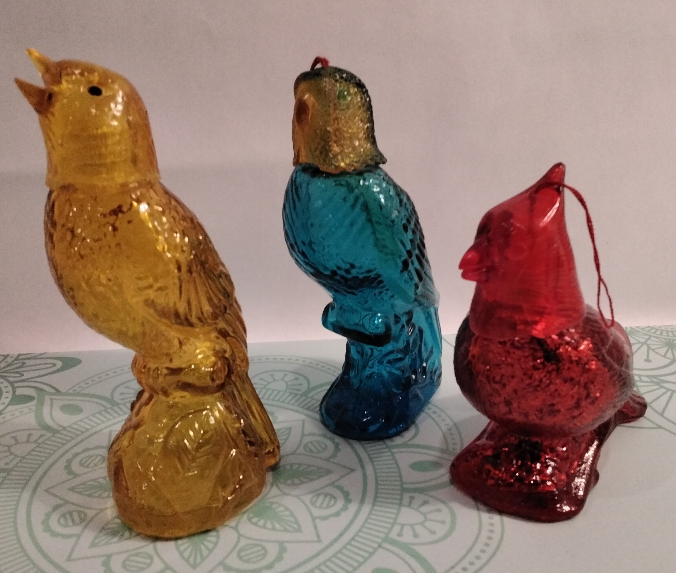 Vintage Avon Charisma Perfume Glass Bottles Set of Empty Bird