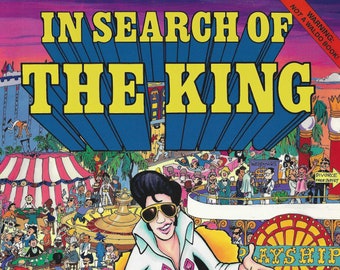 In Search of the King - Elvis Fun Puzzle Book - Find the King in Hollywood, Las Vegas - Putnam Publishing 1992 - Great Condition