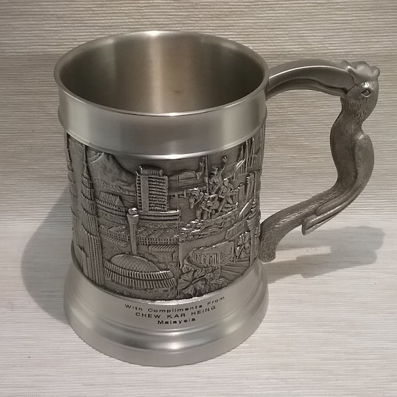 Royal Selangor Pewter Tankard With Hornbill Handle Malaysian Etsy