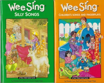 Wee Sing Set of 2 Books: Silly Songs (1982) and Children's Song and Fingerplays (1979) by Pamela Conn Beall and Susan Hagen Nipp - Pre Owned
