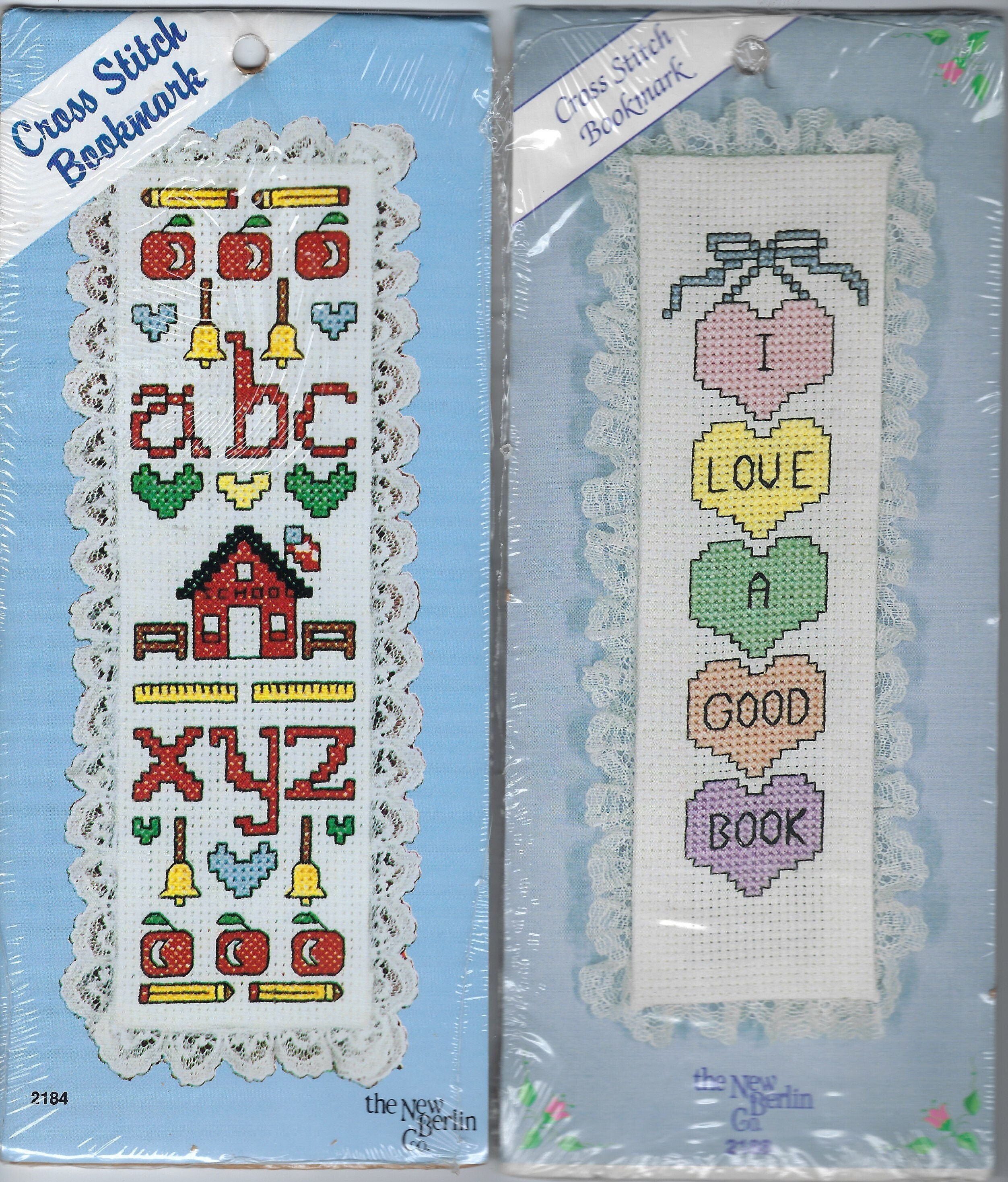 Cross Stitch Bookmark Kit Hearts 