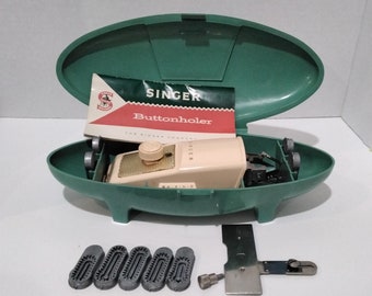 Kit complet de boutonnières n° 489500 ou n° 489510 pour machines à coudre Singer Family - 1960 - Très bon état