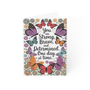 Cartes de voeux, citations motivantes, papillons, fleurs, jeu de cartes - 1, 10, 30, 50 pièces, papeterie d'encouragement inspirante, message