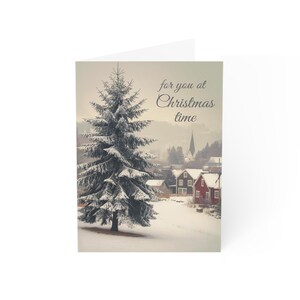 Kerstwenskaarten, vintage klassieke serene scène vakantiekaarten - 1, 10, 30 en 50 stuks, kerstset, kerstkaartenset,
