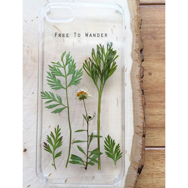 5/5s Wild Flower Handpressed iPhone Case//  Real Flowers // handmade // you will be purchasing this exact case