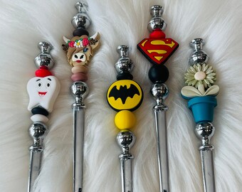 Beaded Decorative Letter Opener, Stainless Steel with Silicone Beads