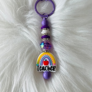 Teacher Keyring, Teacher Appreciation gift, beaded keychain