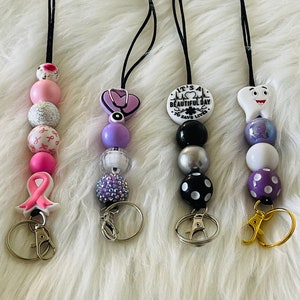 Lanyards, medical lanyard, Breast Cancer Awareness Ribbon Lanyard, Dental Lanyard, Tooth lanyard, Stethoscope lanyard.