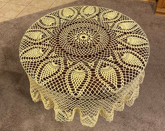 Yellow Maize Hand Crocheted doily