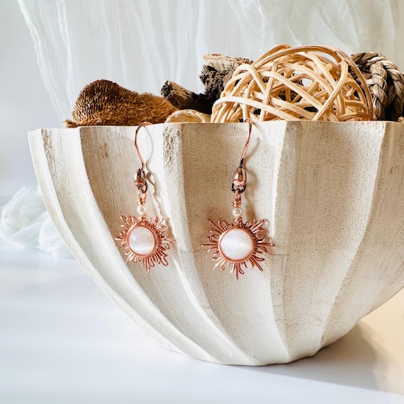 Winter Selenite Snowflake Earrings