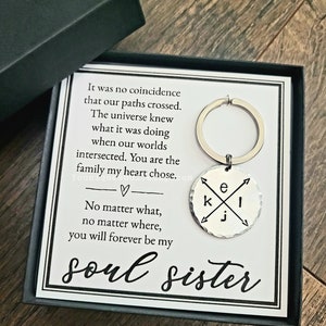 You Are My Soul Sister Keychain, Best Friend Birthday, Family Isn't Always Blood, Friendship Gift, My Tribe, Best Friend Gift, Bridesmaid