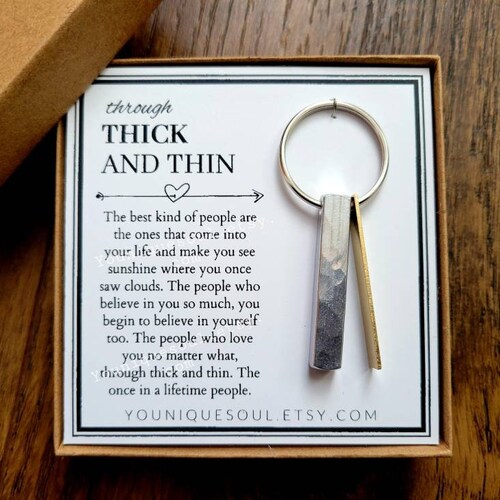 Through Thick And Thin Keychain