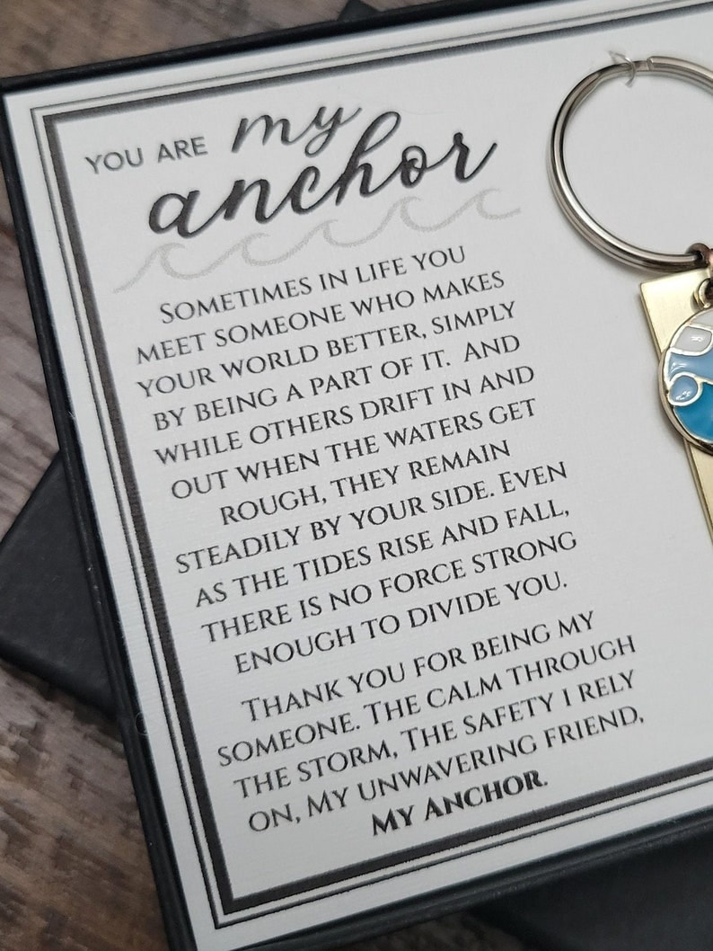 You Are My Anchor Keychain, Best Friend Gift, Through Thick and Thin, Friendship Gift, My Tribe, Best Friend Gift, Bridesmaid Gift image 4