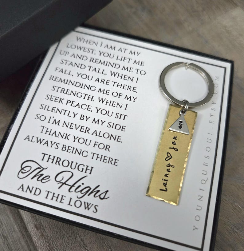 Through the Highs and Lows, Thick and Thin Keychain, Ups and Downs ...