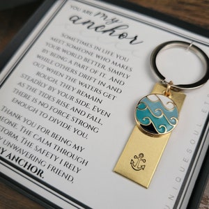 You Are My Anchor Keychain, Best Friend Gift, Through Thick and Thin, Friendship Gift, My Tribe, Best Friend Gift, Bridesmaid Gift image 5