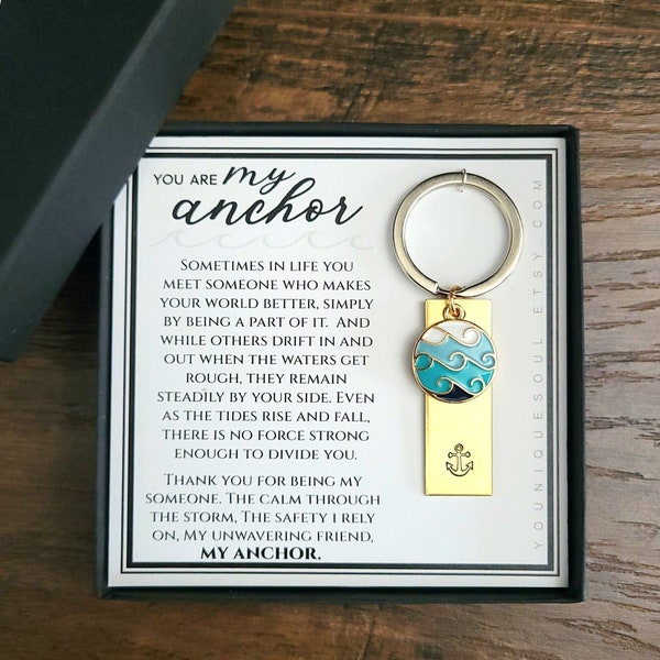 You Are My Anchor Keychain, Best Friend Gift, Through Thick and Thin, Friendship Gift, My Tribe, Best Friend Gift, Bridesmaid Gift