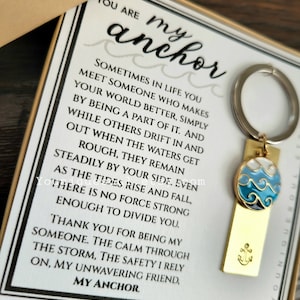 You Are My Anchor Keychain, Best Friend Gift, Through Thick and Thin, Friendship Gift, My Tribe, Best Friend Gift, Bridesmaid Gift image 8