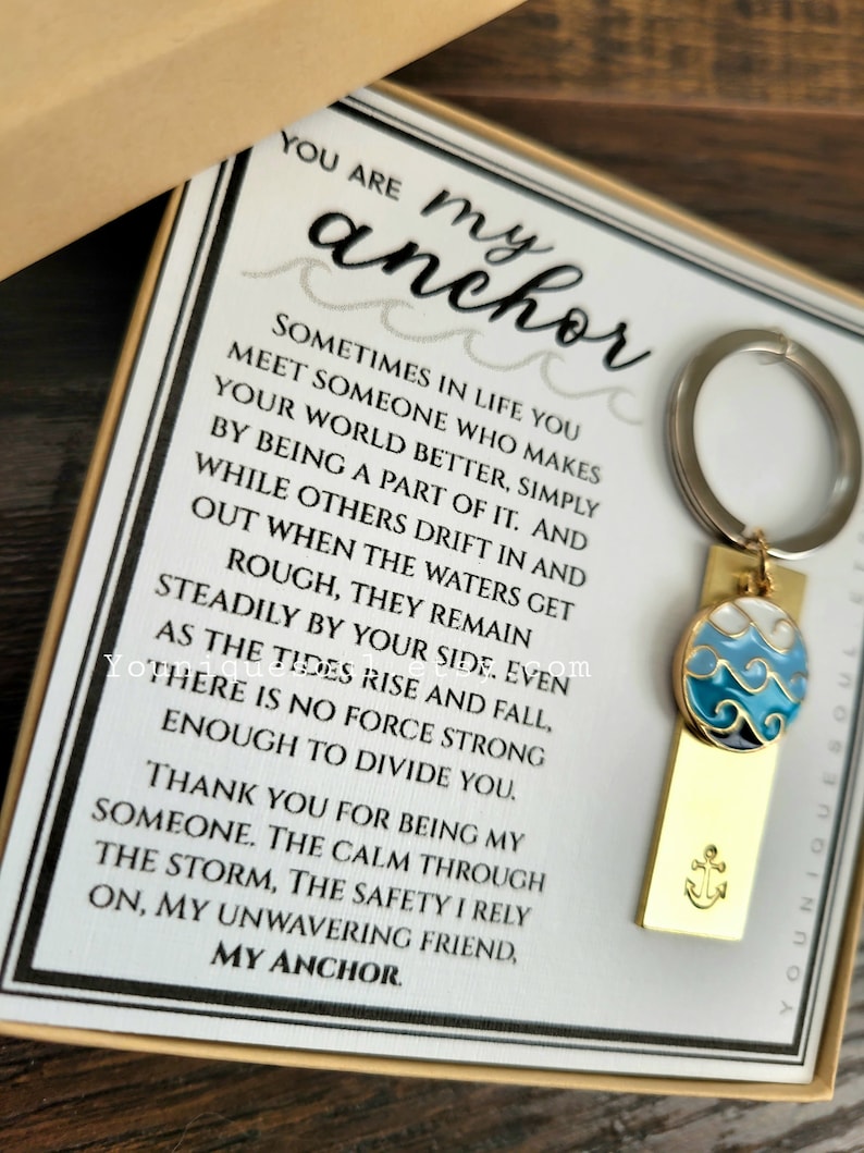 You Are My Anchor Keychain, Best Friend Gift, Through Thick and Thin, Friendship Gift, My Tribe, Best Friend Gift, Bridesmaid Gift image 8