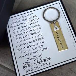 Through the Highs and Lows, Thick and Thin keychain, Ups and downs, peaks and valleys, best friend gift, tribe, gift for women, soul sister