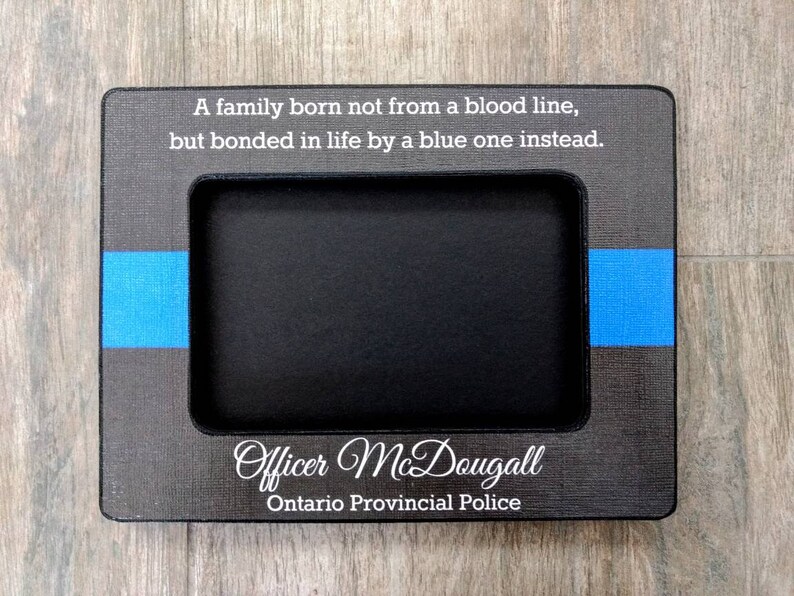 Personalized Police Officer Frame Thin Blue Line Image 0
