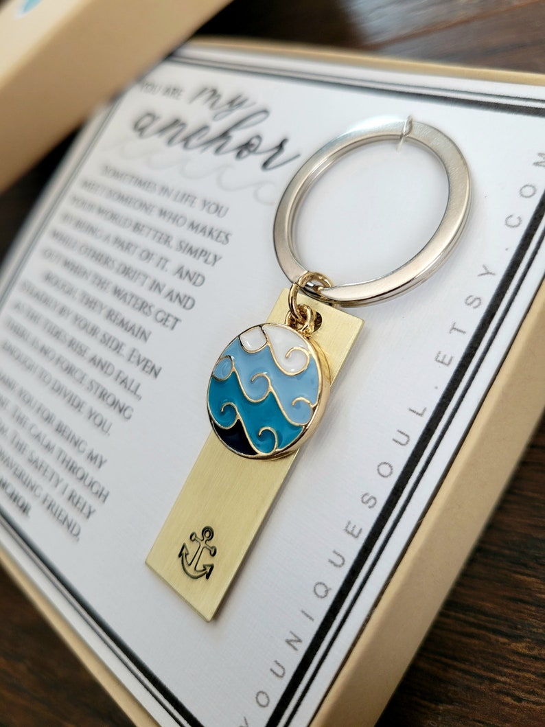 You Are My Anchor Keychain, Best Friend Gift, Through Thick and Thin, Friendship Gift, My Tribe, Best Friend Gift, Bridesmaid Gift image 7