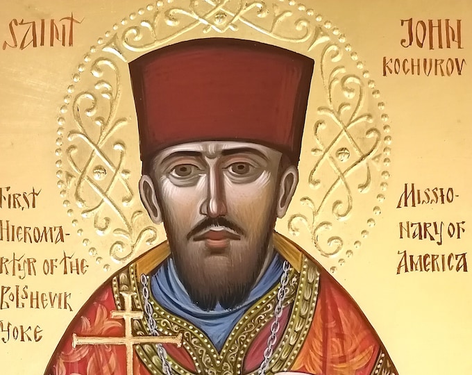 Custom order, set of icons of Seraphim Rose and St. John (Kochurov) of Chicago, icons hand-painted