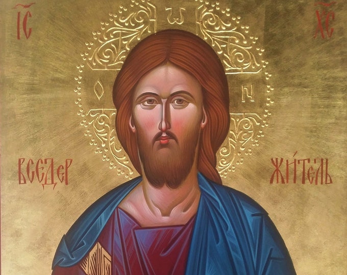 Jesus Christ, Our Lord, Icon of Christ the Pantokrator , Christ "the Light-Giver, christian icon, iconography, handpainted icon