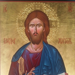 Jesus Christ, Our Lord, Icon of Christ the Pantokrator , Christ &quot;the Light-Giver, christian icon, iconography, handpainted icon
