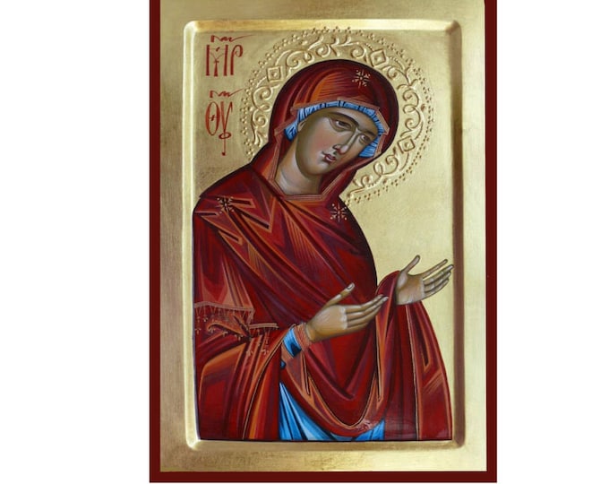 Theotokos, Deesis, Icon of the Mother of God, Byzantine art, orthodox gift, religious icons