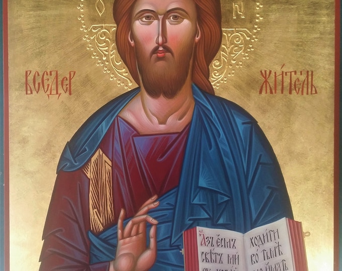 Icon of the Lord Jesus Christ, hand painted, orthodox icon, byzantine iconography, christian icon, orthodox gift, religious gift