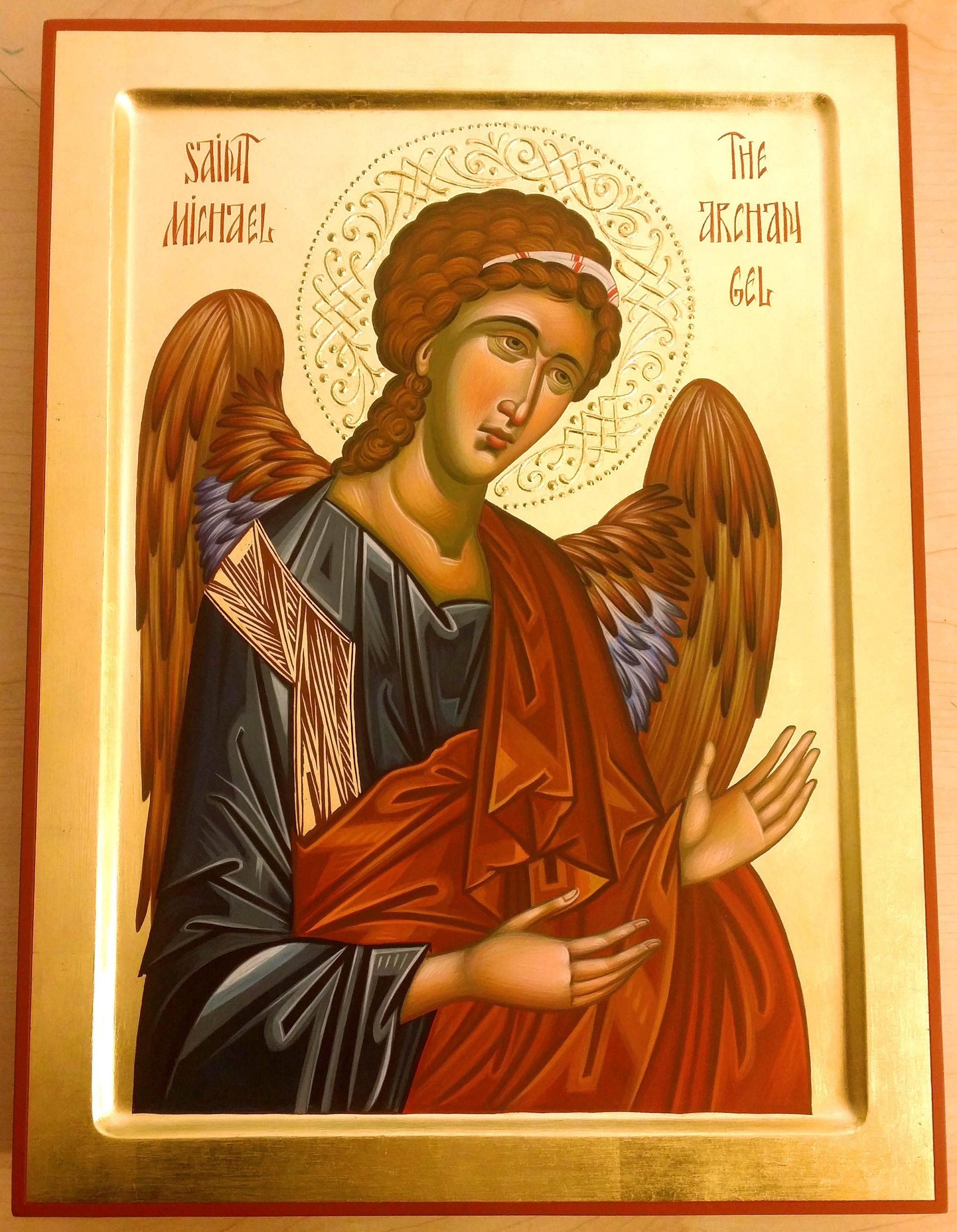 St. Michael the Archangel icon, hand painted orthodox icon, orthodox