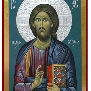 Icon of Jesus Christ Hand-painted Icon Christ Pantocrator - Etsy