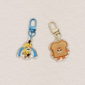 Kawaii Katze Schlüsselanhänger, doppelseitiger Mem Acryl Schlüsselanhänger