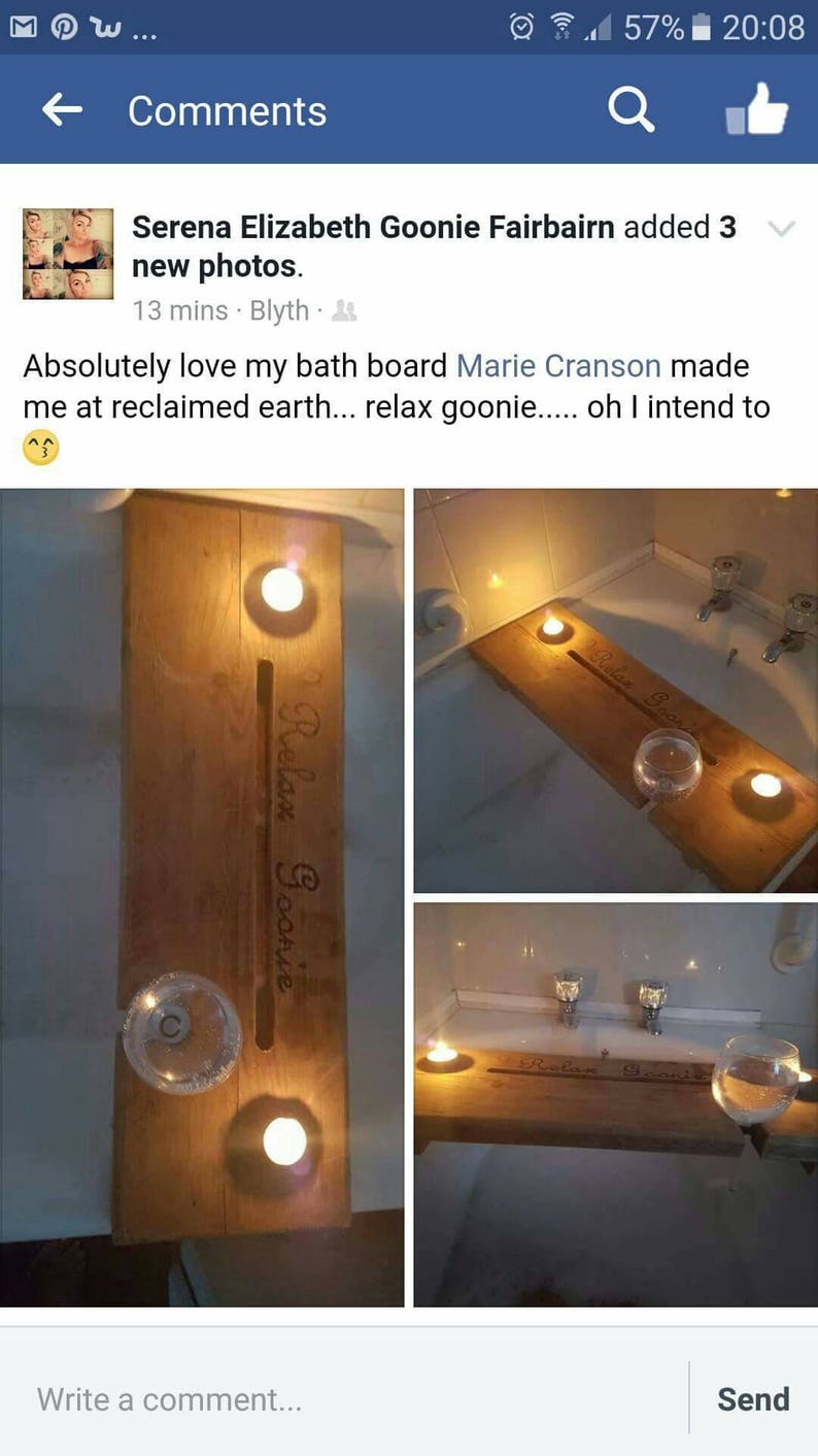 Bath Tray With Ipad Holder and Wine Glass Holder. Etsy