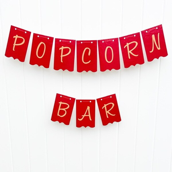 Popcorn Banner Etsy