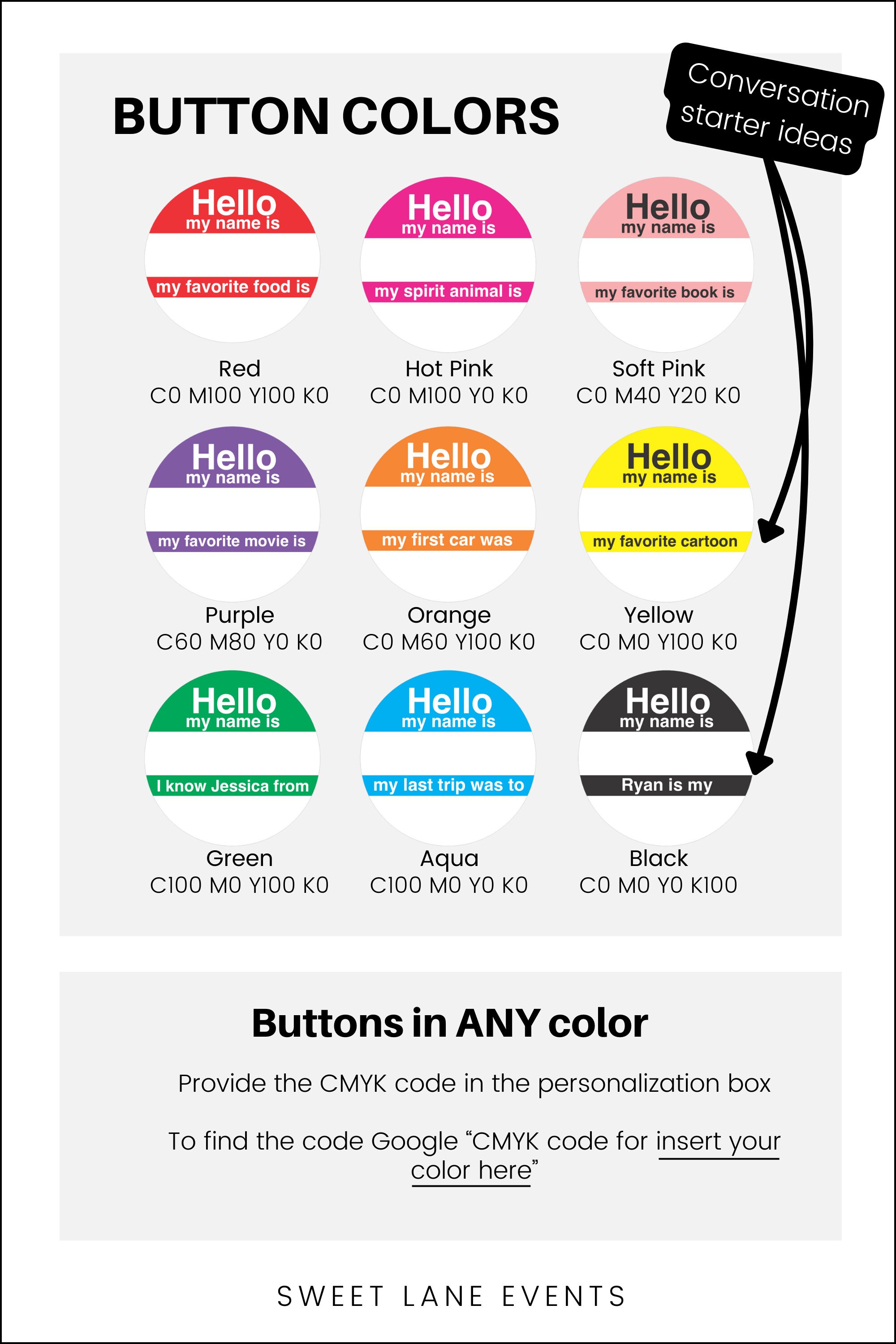 Customizable Buttons Names Custom Party Name Buttons -