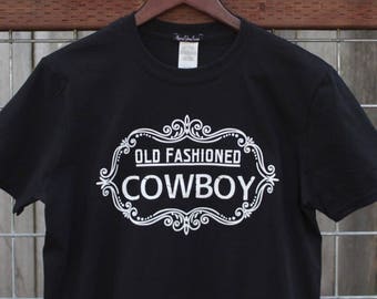 Men's Black Western T-Shirt, Country Tee, Cowboy, Rodeo, Swag, Ranch, Southern, Cotton, Top, Clothing, Gift, Western Wear, Shirts, Style.