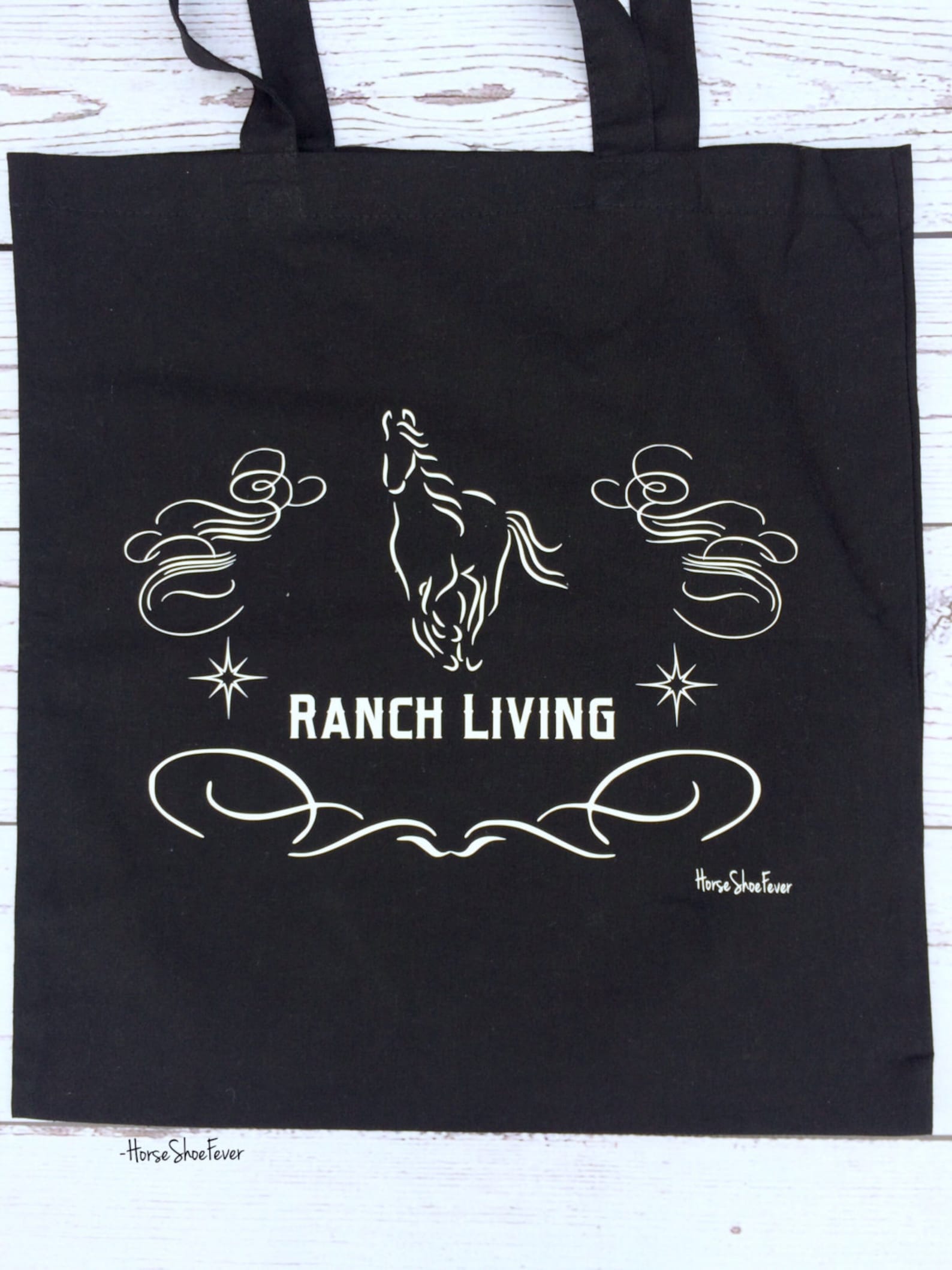Horse Canvas Tote Bag. Ranch Living Western Tote Country Etsy
