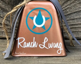 Ranch Living. Cowbell Decor. Country Decor, Rustic Decor, Rustic Modern, Cowboy, Cowgirl, Farm, Cattle, Cows, Gifts. - Western Home Decor.