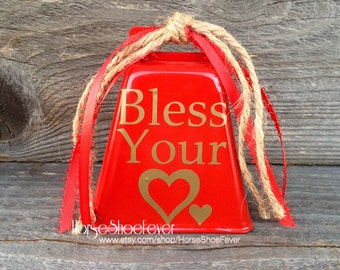 Cowgirl Decor. Bless Your Heart Cowbell. Cowboy, Farm, Farmhouse, Rodeo, Ranch Decor, Small Gifts, Country Decor. - Western Home Decor.